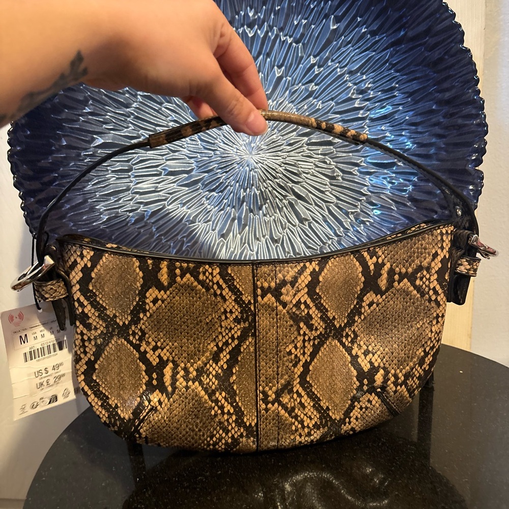 Zara Snake Print Women's Bag New - Picture 2 of 5